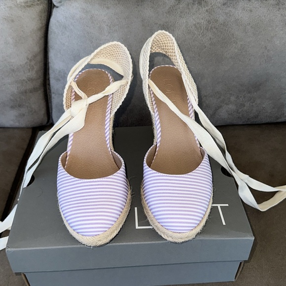 Seersucker espadrilles wedges - Picture 4 of 7